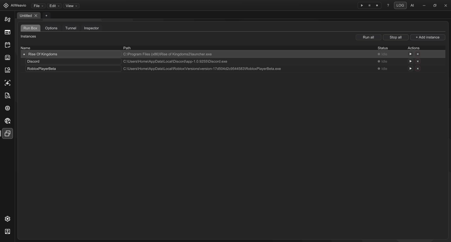 Launch and control every instance